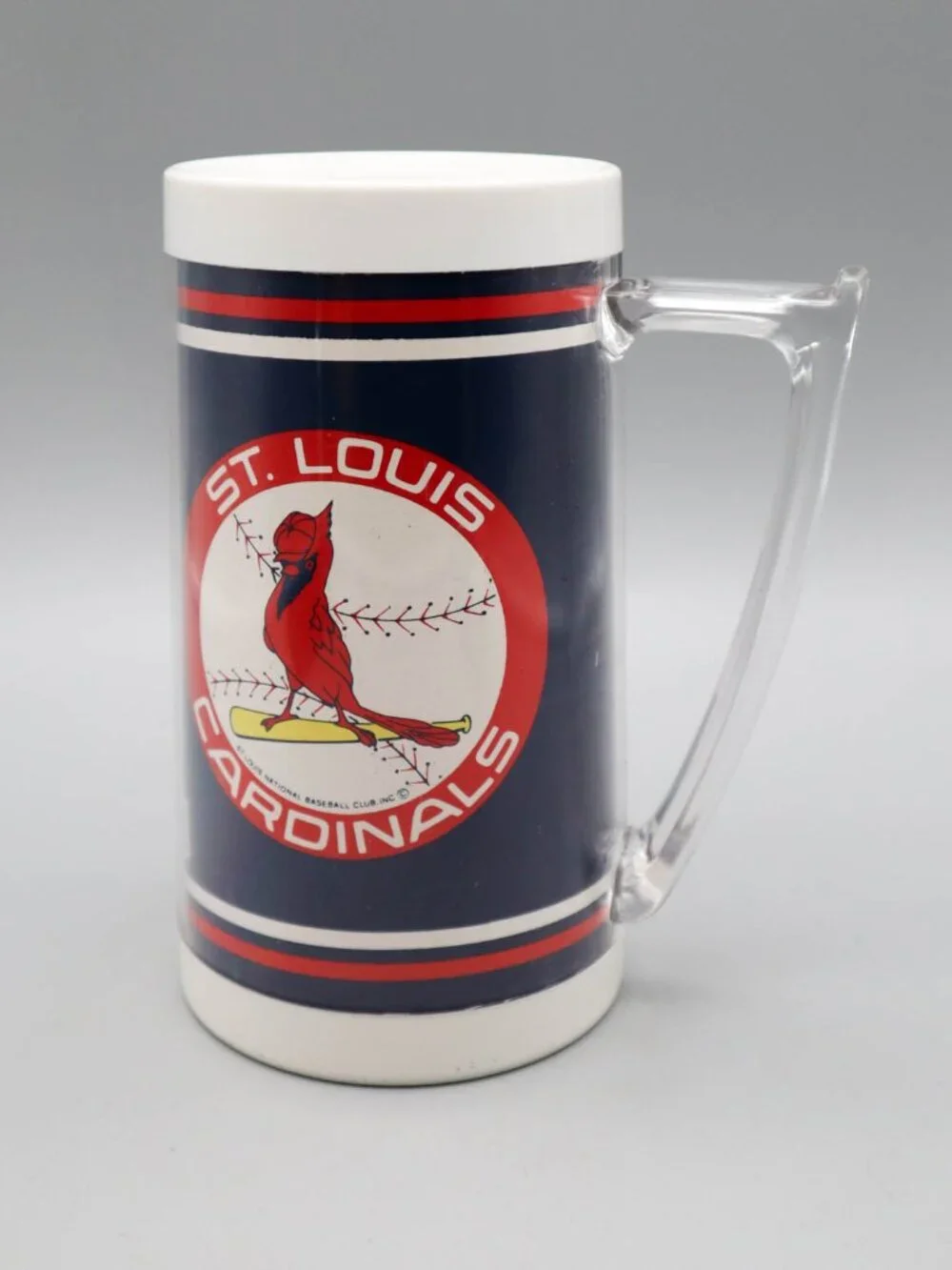 Vtg '80s St. Louis Cardinals Bud Lite Insulated Beer Mug Stein MLB Busch Stadium